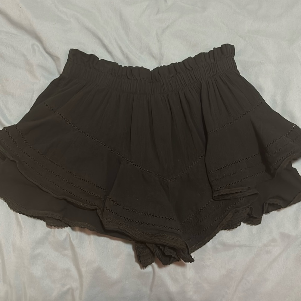 BLACK AERIE RUFFLE SKIRT